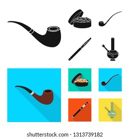 Isolated object of refuse and stop icon. Collection of refuse and habit vector icon for stock.