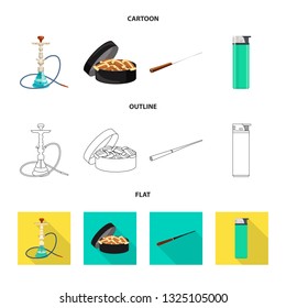 Isolated object of refuse and stop icon. Collection of refuse and habit vector icon for stock.