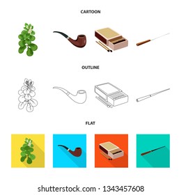 Isolated object of refuse and stop icon. Collection of refuse and habit stock vector illustration.