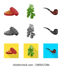 Isolated object of refuse and stop icon. Collection of refuse and habit vector icon for stock.