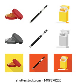 Isolated object of refuse and stop icon. Collection of refuse and habit vector icon for stock.