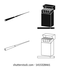 Isolated object of refuse and stop icon. Collection of refuse and habit stock symbol for web.