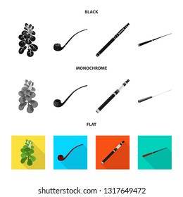 Isolated object of refuse and stop logo. Collection of refuse and habit stock symbol for web.