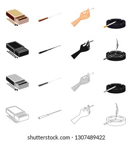 Isolated object of refuse and stop sign. Set of refuse and habit stock symbol for web.