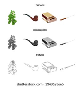 Isolated object of refuse and stop sign. Set of refuse and habit vector icon for stock.