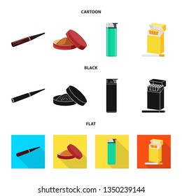 Isolated object of refuse and stop sign. Set of refuse and habit stock vector illustration.