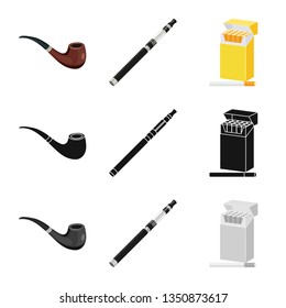 Isolated object of refuse and stop sign. Collection of refuse and habit vector icon for stock.