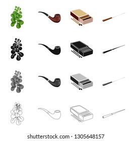 Isolated object of refuse and stop symbol. Collection of refuse and habit stock symbol for web.