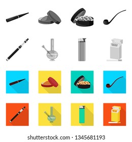 Isolated object of refuse and stop symbol. Set of refuse and habit vector icon for stock.