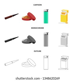 Isolated object of refuse and stop symbol. Collection of refuse and habit stock symbol for web.