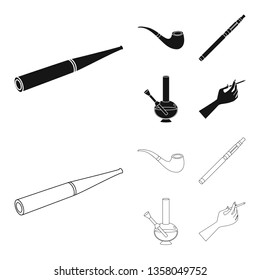 Isolated object of refuse and stop symbol. Collection of refuse and habit vector icon for stock.