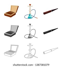 Isolated object of refuse and stop symbol. Collection of refuse and habit stock vector illustration.