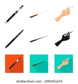 Isolated object of refuse and stop symbol. Set of refuse and habit vector icon for stock.