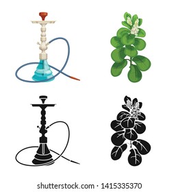 Isolated object of refuse and stop symbol. Set of refuse and habit stock symbol for web.