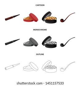 Isolated object of refuse and stop symbol. Set of refuse and habit stock vector illustration.