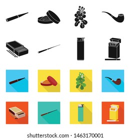 Isolated object of refuse and stop symbol. Set of refuse and habit vector icon for stock.