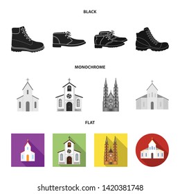 Isolated object of religion and wedding icon. Collection of religion and house  vector icon for stock.