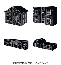 Isolated object of renovation and infrastructure sign. Set of renovation and home stock vector illustration.