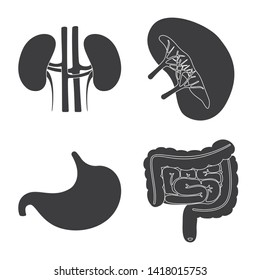 Isolated object of research and laboratory sign. Set of research and organ vector icon for stock.