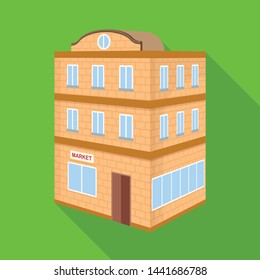 Isolated object of restaurant and courthouse symbol. Collection of restaurant and school stock vector illustration.