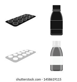 Isolated object of retail and healthcare icon. Collection of retail and wellness stock vector illustration.