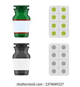 Isolated object of retail and healthcare logo. Set of retail and wellness stock symbol for web.