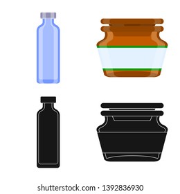 Isolated object of retail and healthcare logo. Collection of retail and wellness stock symbol for web.