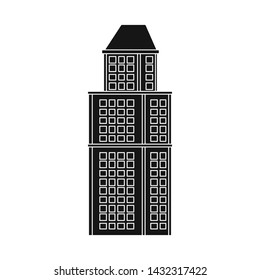 Isolated object of rise and high icon. Set of rise and urban stock symbol for web.