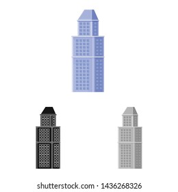 Isolated object of rise and high sign. Set of rise and urban stock vector illustration.