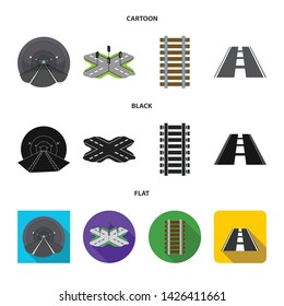 Isolated object of road and street logo. Collection of road and highway vector icon for stock.
