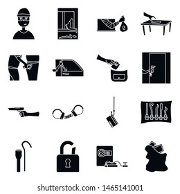 Isolated object of robber and villain icon. Collection of robber and police stock symbol for web.