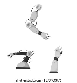 Isolated object of robot and factory icon. Collection of robot and space stock vector illustration.
