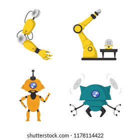 Isolated object of robot and factory icon. Collection of robot and space stock vector illustration.