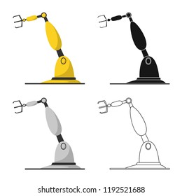 Isolated object of robot and factory logo. Set of robot and space stock vector illustration. - Powered by Shutterstock - Get 15% off with code: PIKWIZARD15