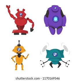 Isolated object of robot and factory sign. Set of robot and space stock vector illustration.