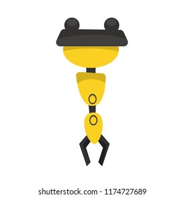 Isolated object of robot and factory sign. Collection of robot and space stock symbol for web.