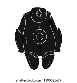 Isolated object of robot and factory sign. Set of robot and space stock vector illustration.