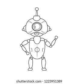Isolated object of robot and factory sign. Collection of robot and space vector icon for stock.