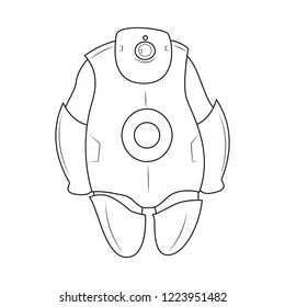 Isolated object of robot and factory sign. Collection of robot and space stock symbol for web.