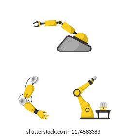 Isolated object of robot and factory symbol. Set of robot and space stock symbol for web.