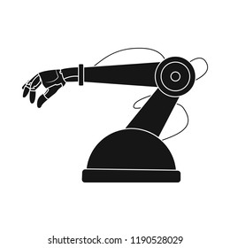 Isolated object of robot and factory symbol. Set of robot and space stock symbol for web.