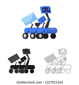 Isolated object of robot and factory symbol. Collection of robot and space stock symbol for web.