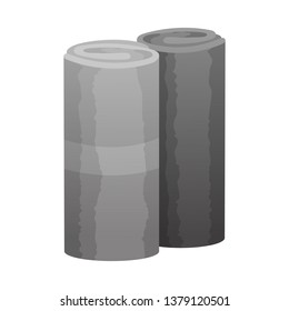 Isolated object of roll and bath symbol. Collection of roll and dry vector icon for stock.