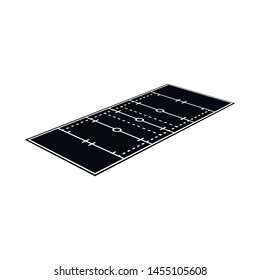 Isolated object of rugby and field sign. Set of rugby stock symbol for web.