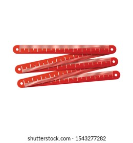 Isolated object of ruler and measure logo. Web element of ruler and instrument vector icon for stock.