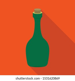Isolated object of rum and bottle icon. Web element of rum and stopper vector icon for stock.