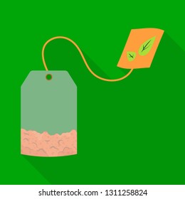 Isolated object of sachet  and tea sign. Collection of sachet  and drink vector icon for stock.