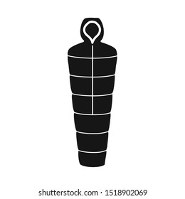 Isolated object of sack and sleeping icon. Graphic of sack and camp stock vector illustration.