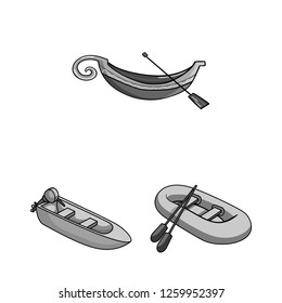 Isolated object of sail and sea icon. Set of sail and regatta stock vector illustration.