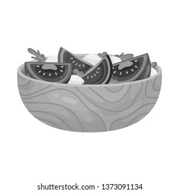 Isolated object of salad and tomato icon. Set of salad and meal vector icon for stock.